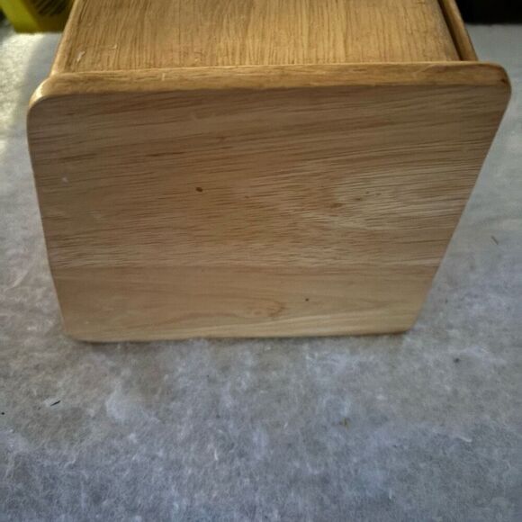Vintage Wood Canister With Plastic Insert From Canister Set - Picture 9 of 9
